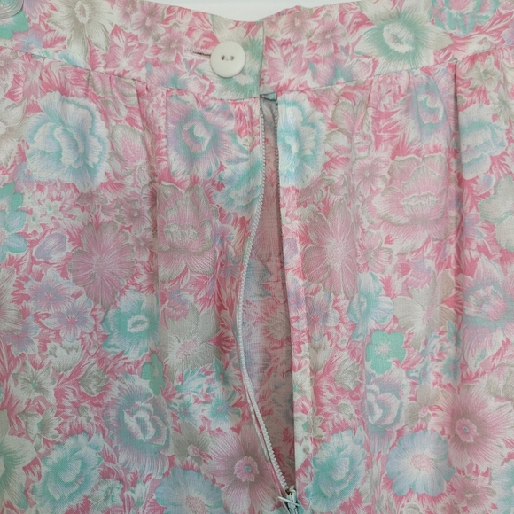 Pencil Skirt Floral Secretary Geek Pink Union Made in USA Women's Vintage Size 8 - Picture 6 of 10